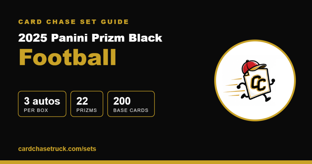 2025 Panini Prizm Black Football set guide from Card Chase