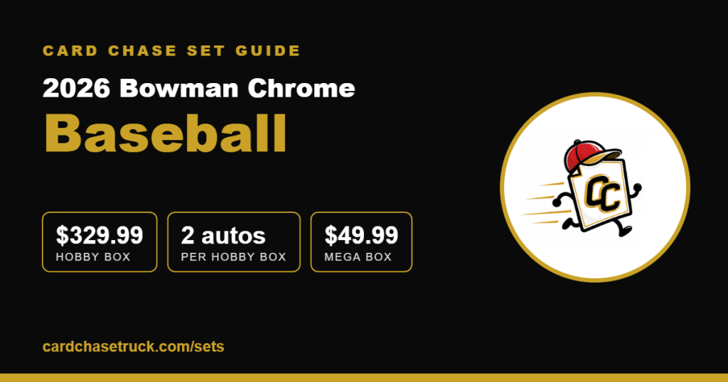 2026 Bowman Chrome Baseball 2026 Bowman Chrome Baseball set guide from Card Chase