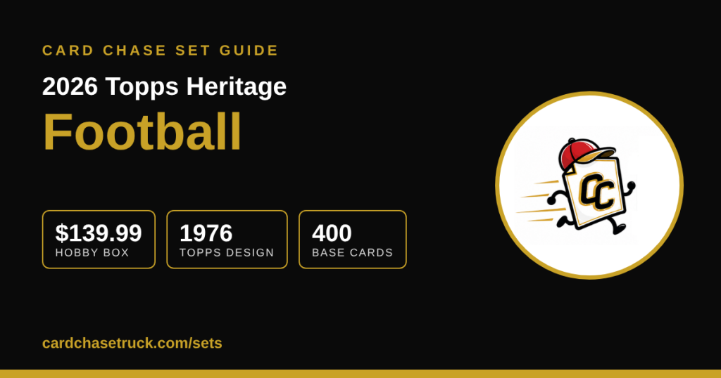 2026 Topps Heritage Football set guide from Card Chase
