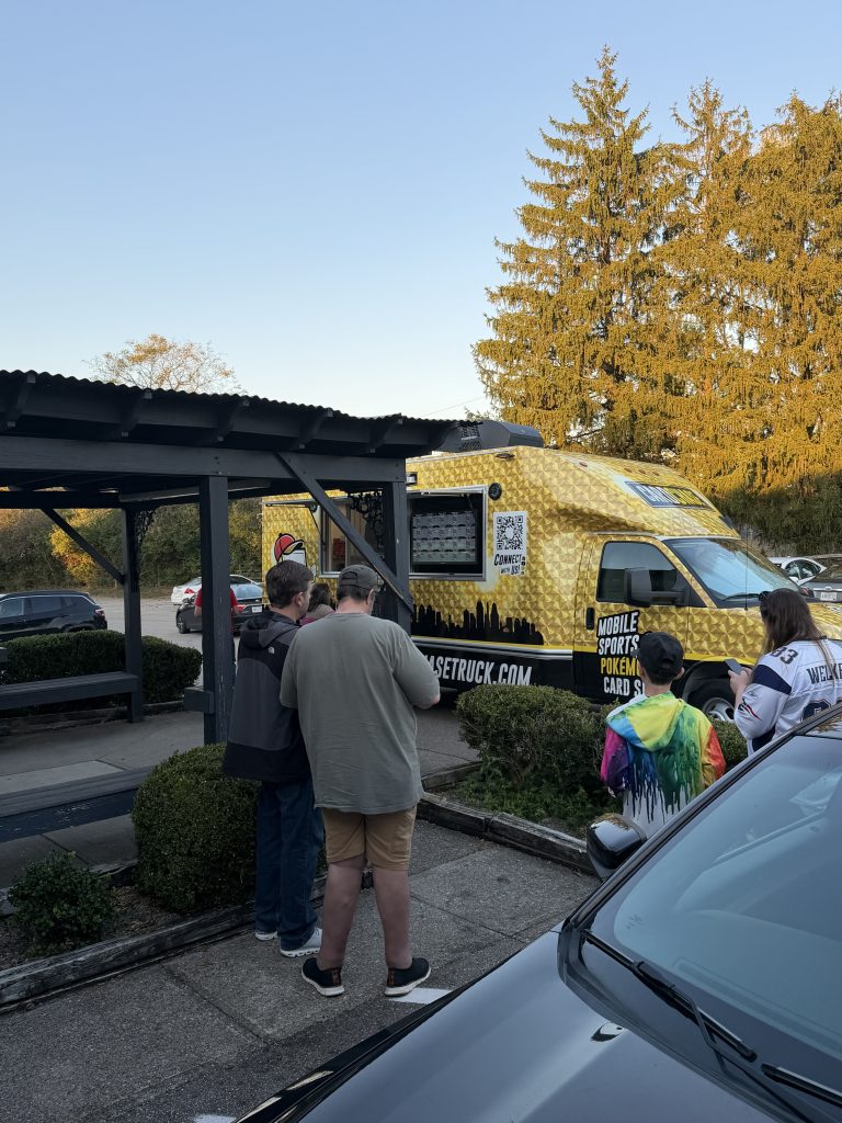 Collectors lined up at the Card Chase truck window during launch week in Cincinnati