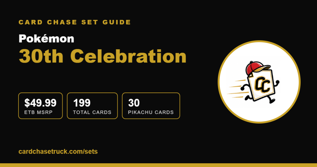 Pokémon 30th Celebration Pokémon 30th Celebration set guide from Card Chase